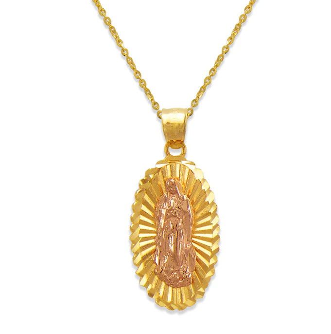 14k Gold 2 Tone Virgin Mary Pendant (pendant only)