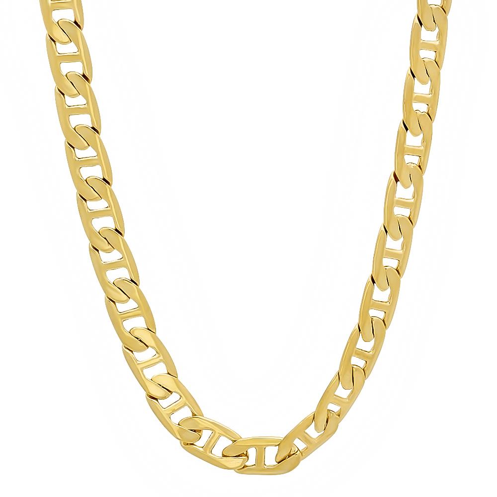 14K YELLOW GOLD-PLATED SILVER CLASSIC CHAIN