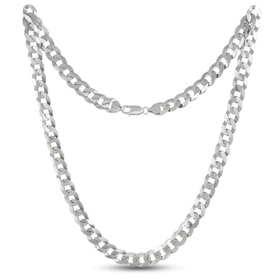 Cuban Chain Necklace Sterling Silver-925 Italy